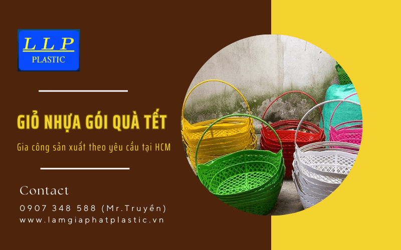 giỏ nhựa gói quà Tết 