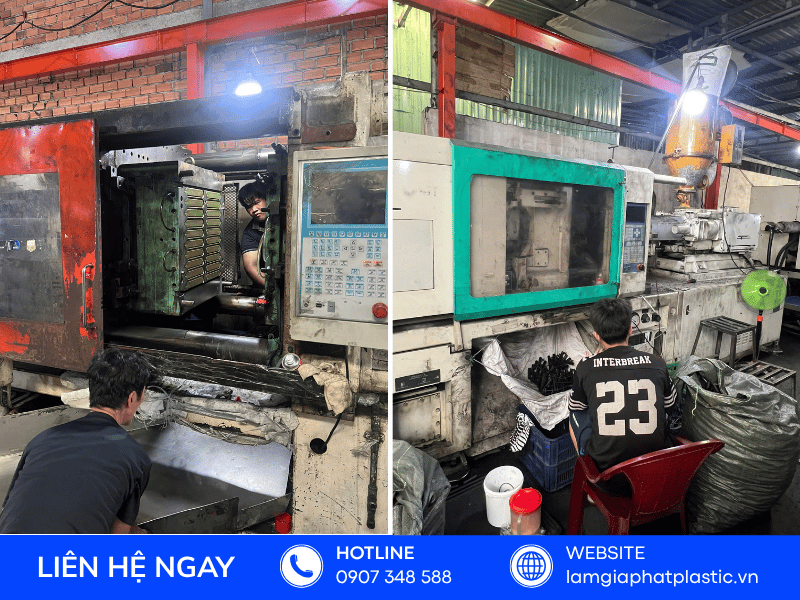 Gia công đúc nắp chai nhựa chính xác cao tại xưởng Lâm Lâm Phát Plastic