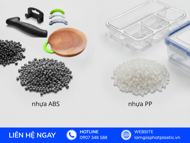 Hạt nhựa ABS và PP nguyên sinh dùng gia công dụng cụ nhà bếp bằng nhựa an toàn bền bỉ