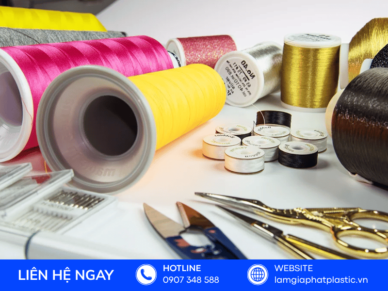 Bộ ống chỉ nhựa nhiều màu sắc đúc sỉ cho nhà máy dệt may tại Lâm Lâm Phát Plastic