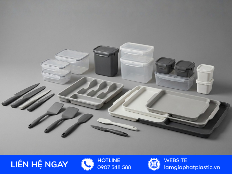 Gia công phụ kiện nhựa thiết bị nhà bếp và đồ gia dụng đúc sỉ theo yêu cầu tại xưởng Lâm Lâm Phát