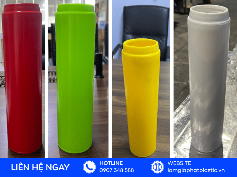 Sản xuất ống chỉ nhựa nhiều màu phân loại mã sợi dệt may tại xưởng đúc nhựa
