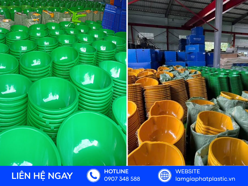 Sản xuất thau nhựa rải phân bón số lượng lớn giá sỉ giao đại lý vật tư nông nghiệp